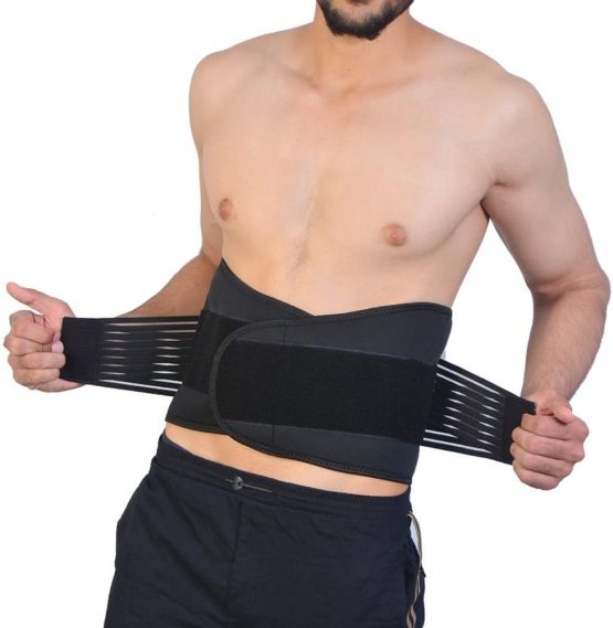 Body and Base TM, Adjustable Neoprene Double Pull Lumbar Support Lower Back Belt Brace Pain Relief (Medium (72-86 cm)) - Image 2