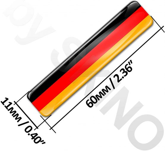 2 x 3D Domed Silicone Stickers Decals Germany National German Flag Car Motorcycle Helmet F 9 - Image 2