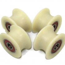 Pack of 4 x 58 mm Diameter Machined Nylon Pulley Wheels Various Groove Sizes Made in the EU (34 mm Groove)