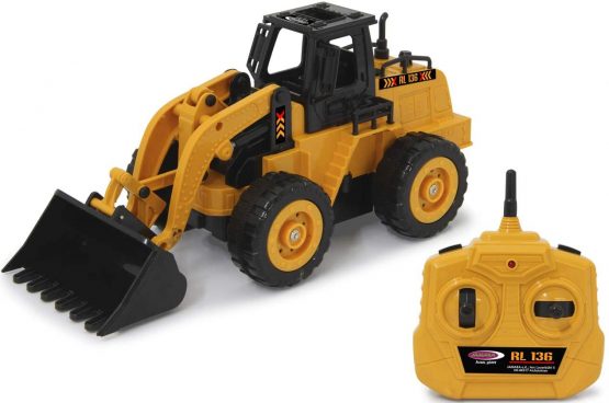 Jamara 410150 Wheel Loader RL136 1:36 2.4 GHz-Shovel Lifting, lowering, Tilting, Yellow