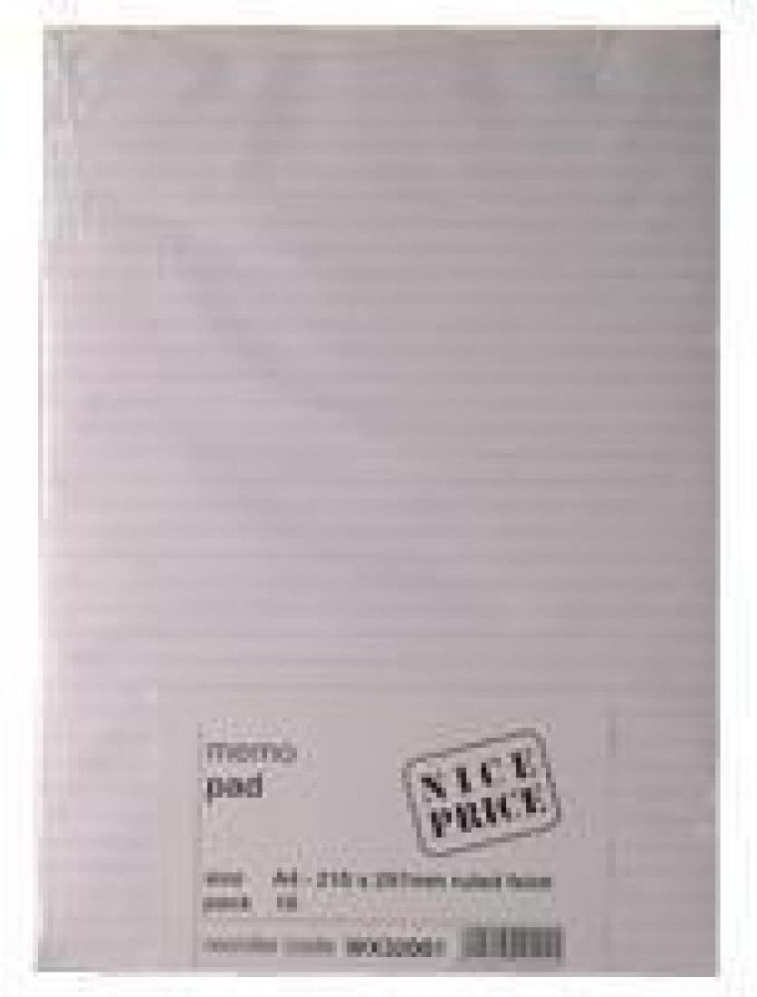 Whitebox A4 Ruled Feint Memo Pad (80 Leaves)