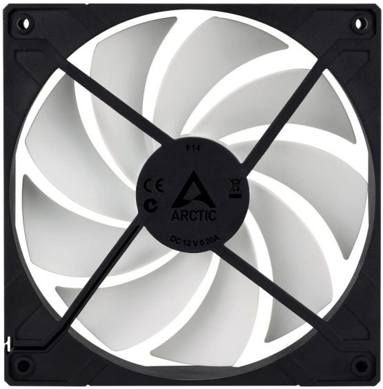 ARCTIC F14 - 140 mm 140 mm Case Fan, quiet motor, Computer, Low Noise, Fan Speed: 1350 RPM - Black, White - Image 4