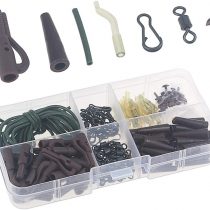 Paor Fishing Tackle Kit, Quick Change Swivels/Anti Tangle Sleeves/Lead Clips/Carp Fishing Rigs Helicopter Beads and Sleeves