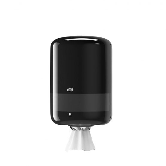 Tork 559008 Centrefeed Dispenser M2 / Paper Dispenser Suitable for Tork Basic Paper and Tork Wiping Paper (Plus) / Paper Towel Dispenser Wall Mounted / Elevation Design Black - Image 2