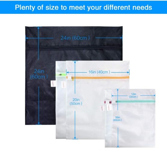 GOGOODA Mesh Laundry Bags 5 PCS Washing Machine Bag for Delicates Blouse,Hosiery,Underwear,Bra,Lingerie Baby clothes(5Pcs) - Image 2
