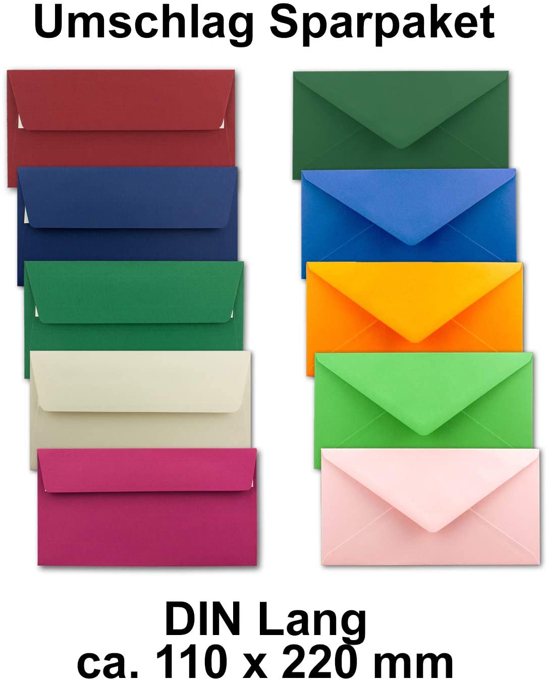 Coloured envelopes Mixed/Assorted formats/Colour Mix - Various Designs/Brand Gustav Neuser DIN Long Colourful - Image 2