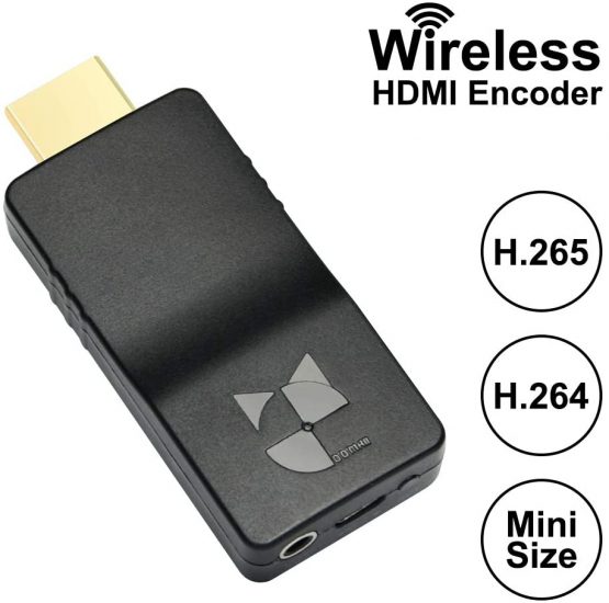 DDMALL Wireless H.265 H.264 HDMI Video Encoder, Portable Size, RTMP RTMPS RTSP Encoder, USB-Powered, The Most Portable Wireless Live Streaming Encoder for YouTube, Ustream, Twitch, Wowza and More