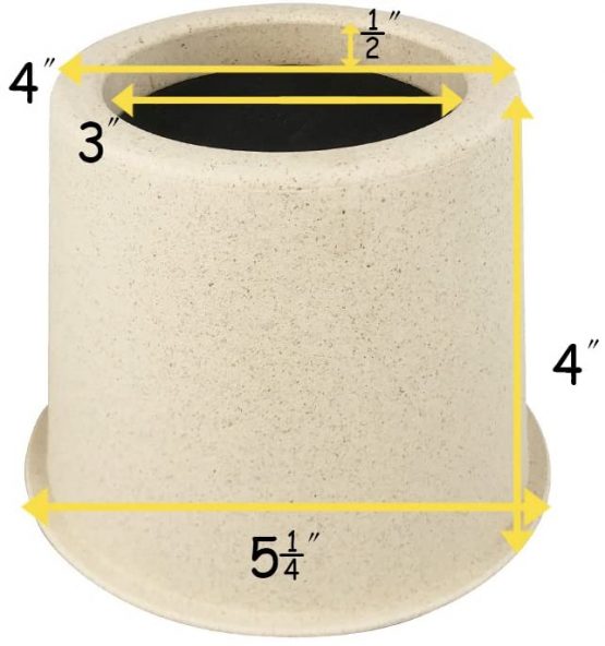 MIIX HOME - 4 inch Bed Risers or Furniture Risers 4 Packs for Bed Chair Table Couch or Sofa, Beige Color, Set of 4 - Image 4