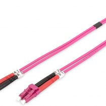 Digitus FO patch cable OM4-10 m LC to LC fiber optic cable - LSZH - Duplex Multimode 50/125µ - 10 GBit/s - Purple