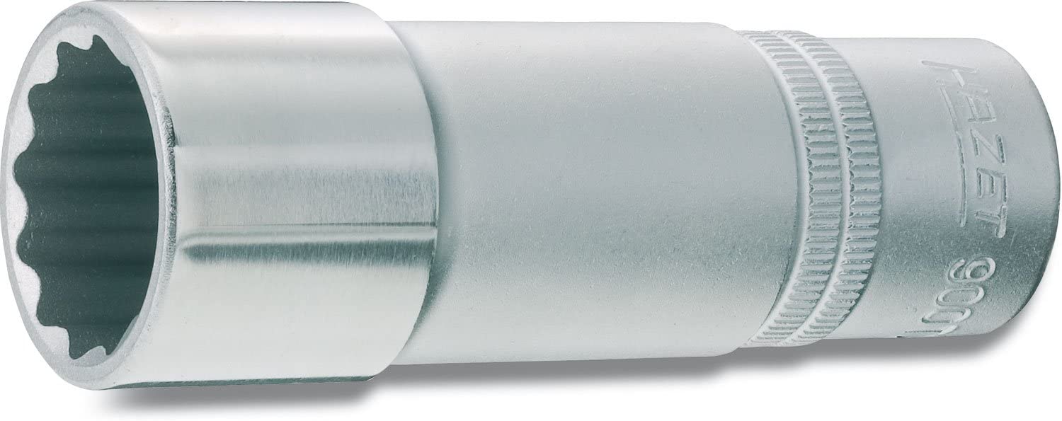 HAZET 900TZ-22 85 mm 12-Point Traction Profile Socket - Chrome-Plated/Polished, 22 mm (Schlüsselweite)