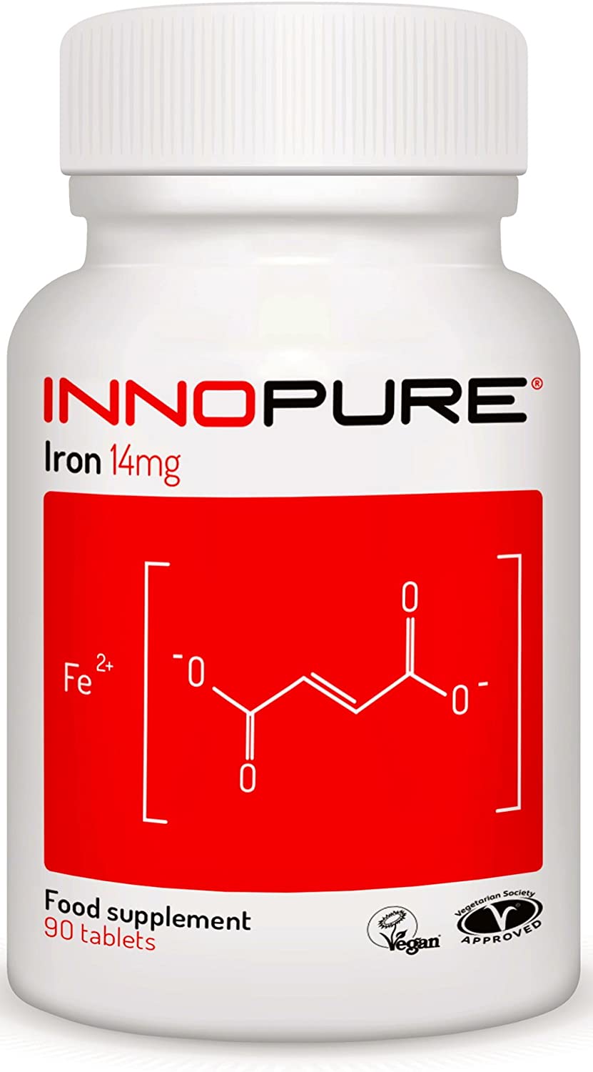 INNOPURE Iron Bisglycinate 14mg, Pure-Fill (No Fillers or Binders), High Absorption, Gentle Chelated Iron Supplement