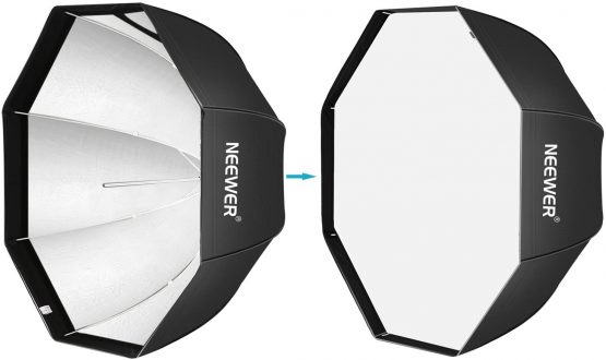 Neewer 32 inches/ 80 centimeters Octagonal Softbox Umbrella with Red Edges and Carrying Bag for Portrait or Product Photography, Suitable for Canon Nikon Sony Speedlite, Studio Flash (Black) - Image 4