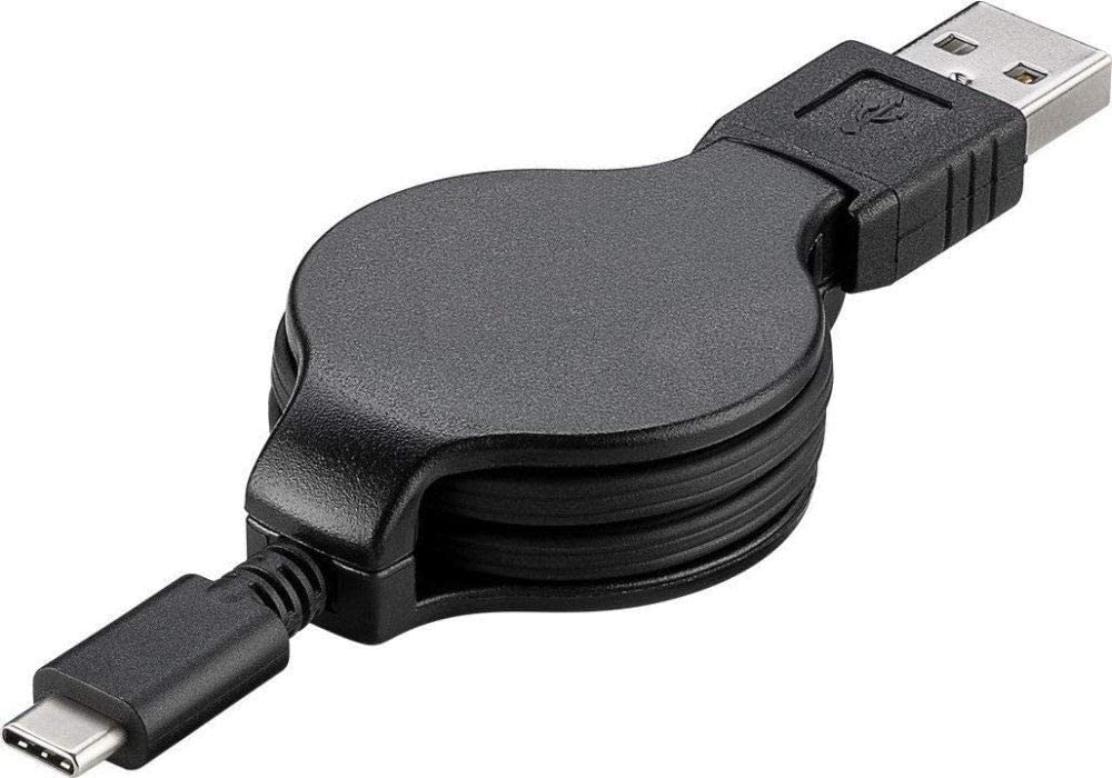 PremiumCord ku31cn1bk Winding Cable USB-C 3.1 to USB 2.0 Connection Cable 1 m, Charging and Data Cable