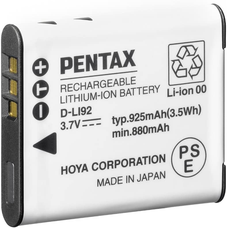 Pentax Spare Battery for Pentax D-LI92 Bridge Camera, White, wenig