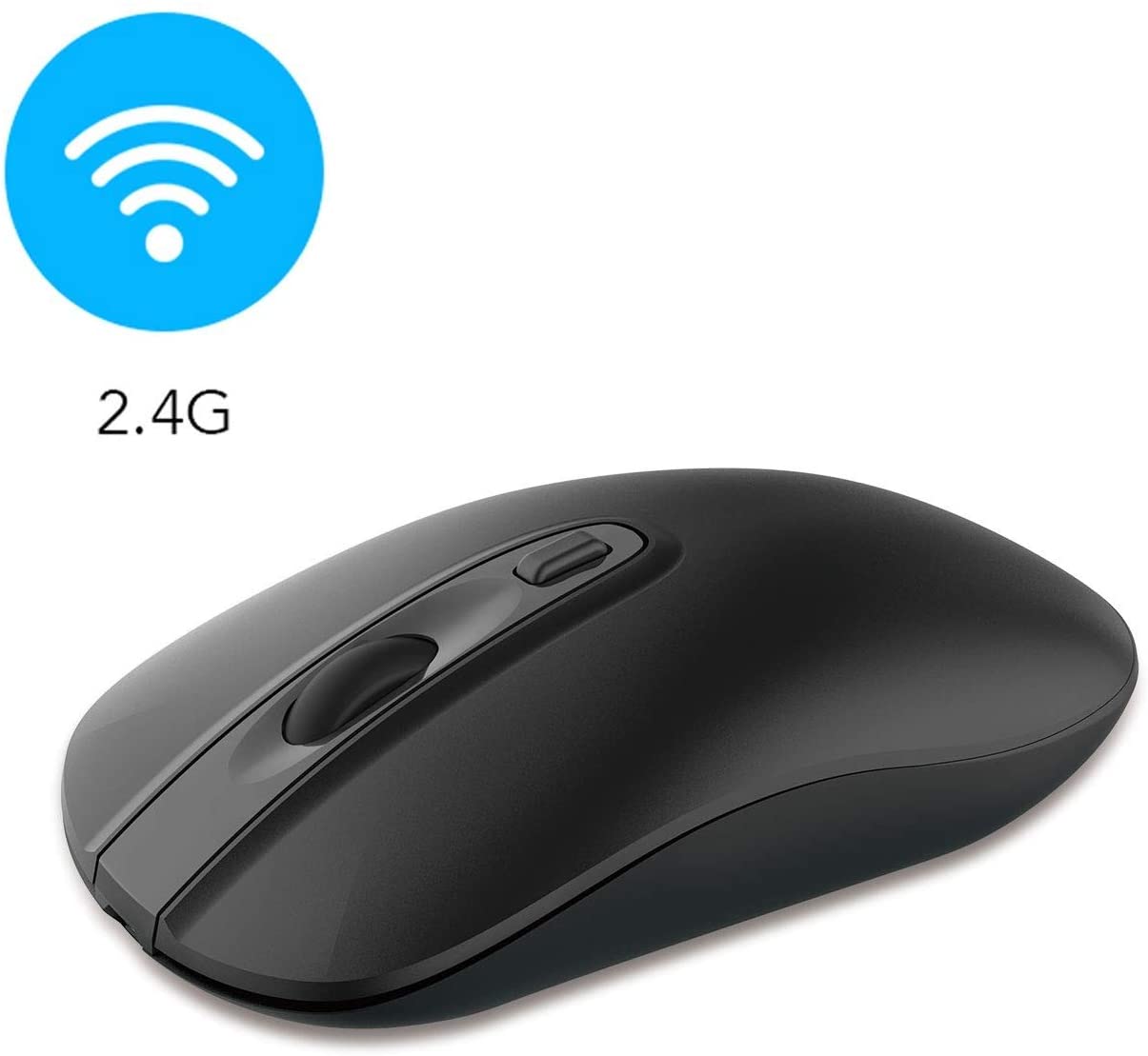 cimetech Wireless Mouse for Laptop Portable Slim Silent Design for Left & Right Hand Users, Storable Nano Receiver