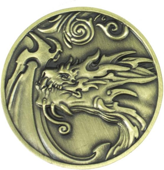 Paladin Roleplaying Dragon D2 Coin - Antique Gold