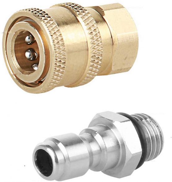 DUDUA 1/4 Quick Connector Pressure Washer Fittings M14 Male Threaded Brass Garden Hose Tap Connector Adaptor