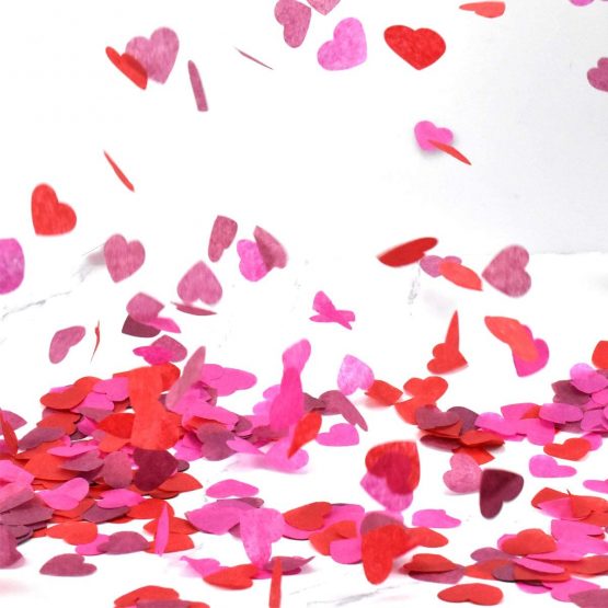 HQdeal 6000 Pieces Hearts Confetti, Paper Confetti, Tissue Confetti, Red Heart Table Confetti for Balloon, Engagement,Baby Shower, Wedding Party Decorations (Light Pink, Pink, Rose Pink) - Image 3
