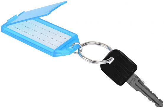 20 PCS Key Tags,XCOZU Coloured Plastic Key Fobs Tags Key Rings with Labels is Used for The Name ID Tags of The Key,Luggage,Pet and Bag,Writable Paper Card Keyring Tags with Split Ring Keys Tags - Image 2