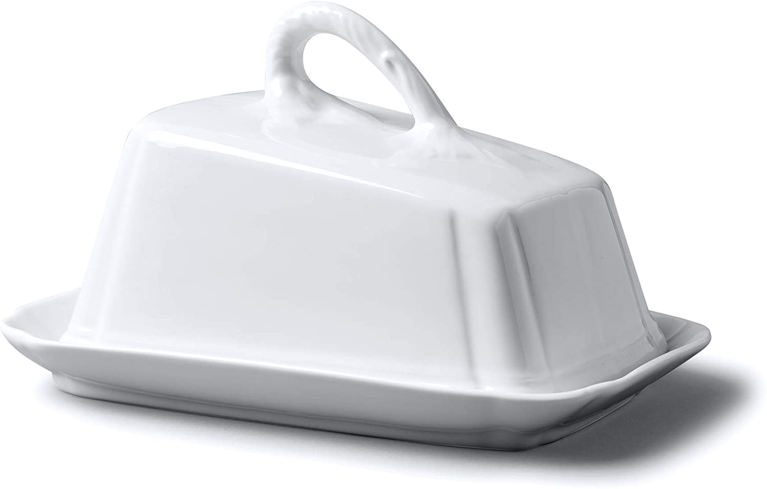 WM Bartleet & Sons 1750 T305 Traditional Porcelain 23cm Cheese Dish with Lid-White, 23 centimeters