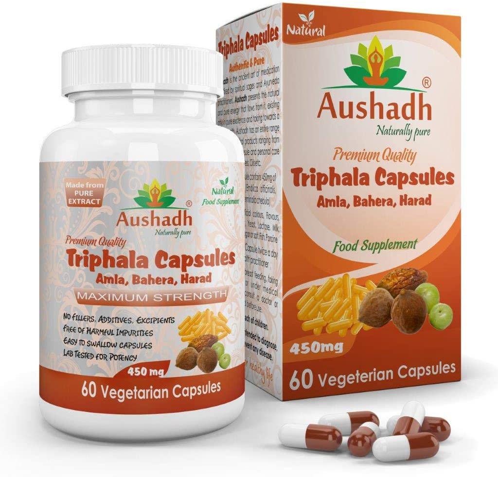 Triphala Capsule, Natural, 60 count (Pack of 1)