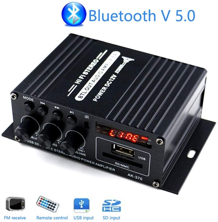 Mini Amplifier Bluetooth 5.0, Mochatopia Clearly and Reality Sound Amp