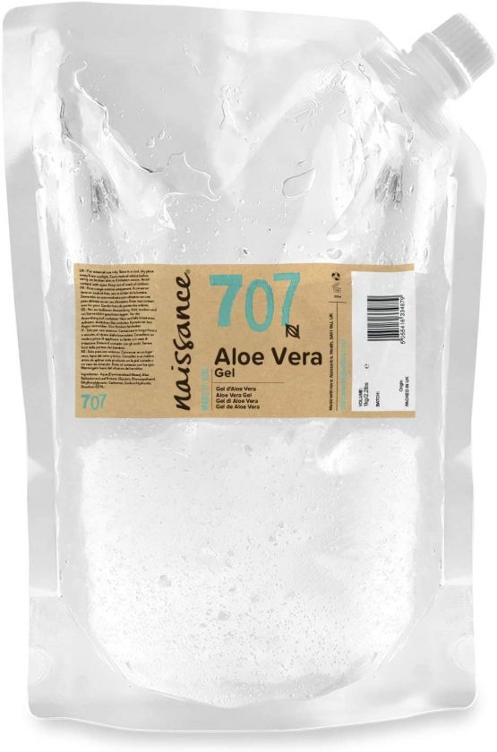 Naissance Aloe Vera Gel 1kg - Refill Eco Pouch Cruelty Free and Vegan - Cooling, Soothing and Moisturising for All Skin Types