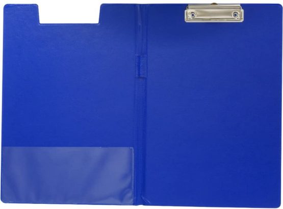 Esselte A4 Clipfolder with Cover, Rigid Plastic, Blue - Image 2
