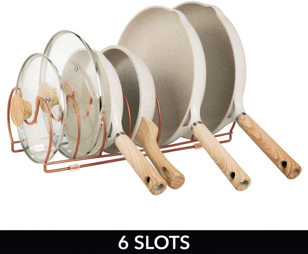 mDesign Pot and Pan Rack – Metal Wire Rack for Cookware Storage ...