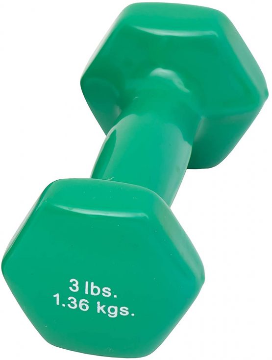 Vinyl Dumbbell - Cando® weight - 1.36 kg - Image 2