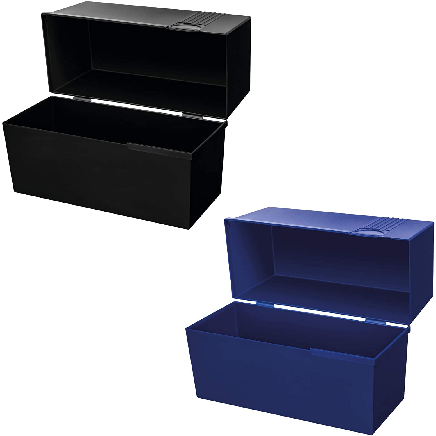 Herlitz Index Card Box A5 Empty Blue or Black - Image 2