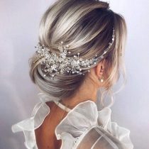 Deniferymakeup Crystal Bridal Hair Piece Bridal Hair Accessories Bridal Hair Comb Wedding Headpiece Wedding Hair Piece Wedding Hair Accessories (Silver)