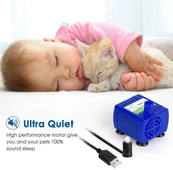 YOUTHINK Cat Water Fountain 2.4L Large Capacity Ultra Silent Pet Drinking Fountain Refreshing Water for Cats, Puppy and Small Animals (Foutain Pump) - Image 2