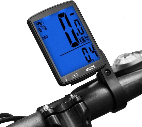 Dricar Bike Computer Wireless Waterproof Cycling Computer Multifunctional Bicycle Speedometer Odometer with Large Backlight LCD Display for Tracking Distance Speed Time