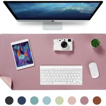 Knodel Desk Pad, Office Desk Mat, 40cm x 80cm PU Leather Desk Blotter, Laptop Desk Mat, Waterproof Desk Writing Pad for Office and Home, Dual-Sided (Purple)