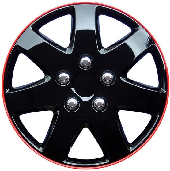 AUTOSTYLE PP9624IR Set wheel covers Michigan 14-inch black/red rim