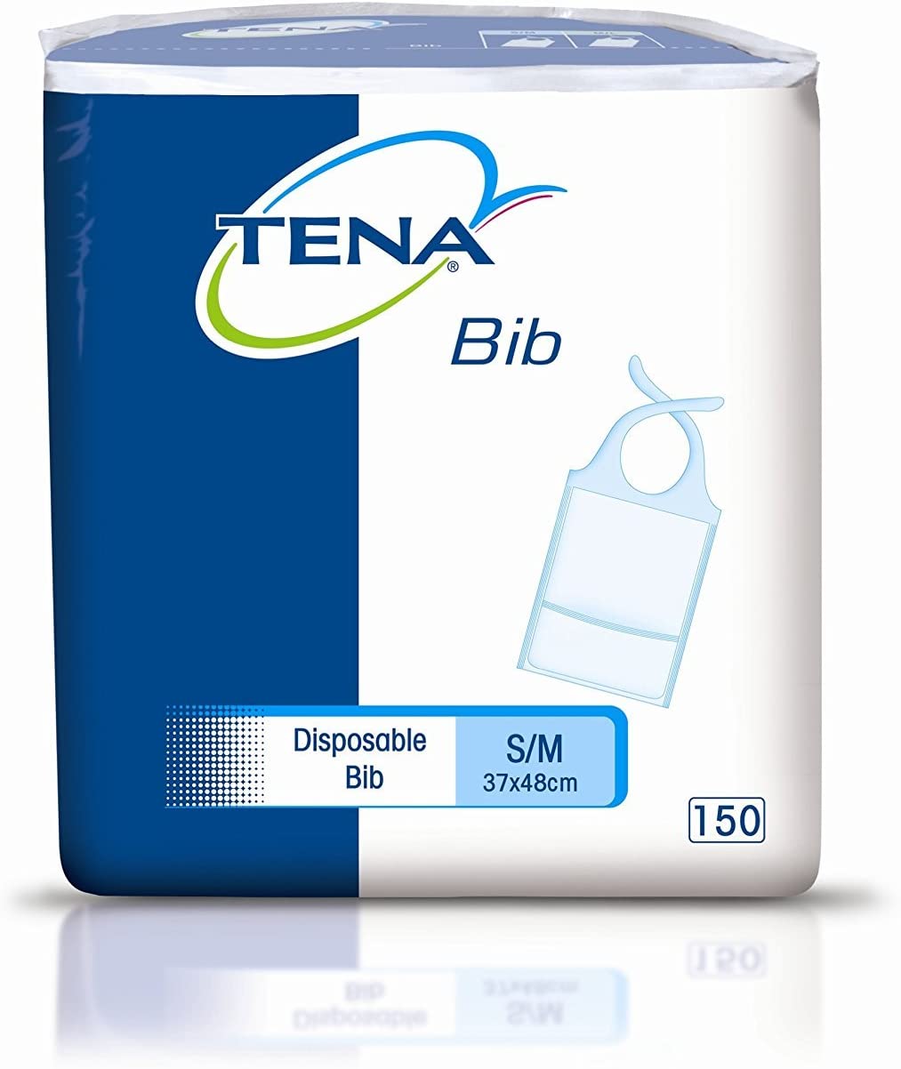 Tena - SCAHP720511 - Bib Bibs - S/M - 37 cm X 48 cm - Pack 150, white, S-M