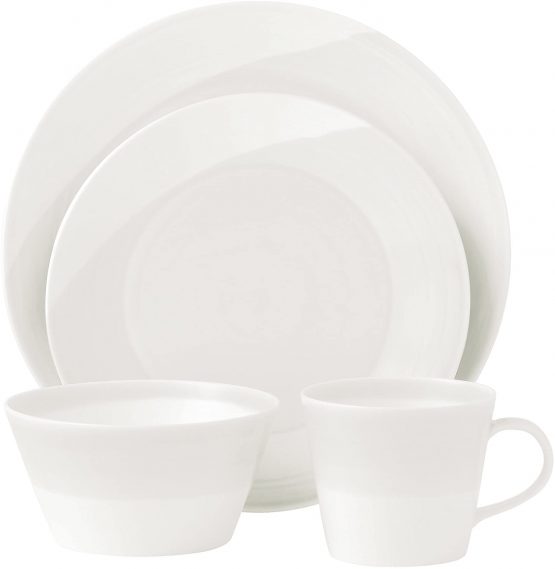 Royal Doulton 1815 1815TW25098 16 Pc Dinnerware Set, White, Porcelain, Piece - Image 2