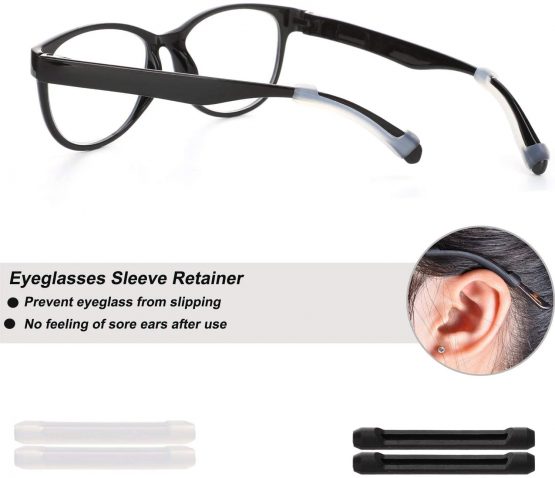 14 Pairs Eyeglasses Retainers Comfort Silicone Anti-Slip Round Glasses Retainers Temple Tips Rings Glasses Ear Hook Grips Holder Eyewear Sleeve Retainer for Sport Spectacle Sunglasses Reading Glasses - Image 4