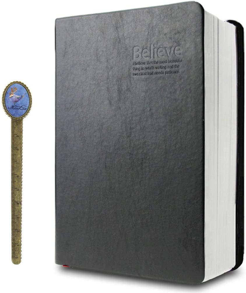 Soft Faux Leather Super Thick 640 Pages Lined Notebook A5 Daily Bible Study Notebook Diaries Life Records Best for Two Years Writin