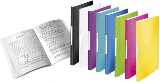 Leitz A4 Display Book, 40 Pockets, 80 Sheet Capacity, Transparent Pockets, Yellow, WOW Range, 46320016 - Image 2