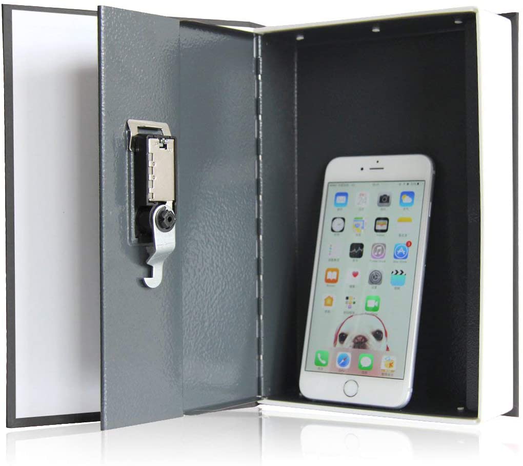 Book Safe with Combination Lock - Parrency Home Dictionary Diversion Metal Safe Lock Box, 9 1/2" x 6" x 1 1/3", Black Medium, SBH-M001 - Image 3