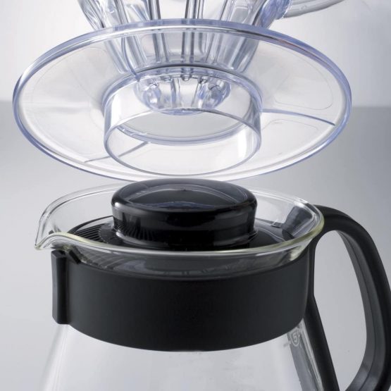 Hario CD-V60-01 CD Microwave-360 ml Cafetière Range Server V60-01 Microwave-360ml, Glass, Black - Image 4