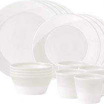 Royal Doulton 1815 1815TW25098 16 Pc Dinnerware Set, White, Porcelain, Piece
