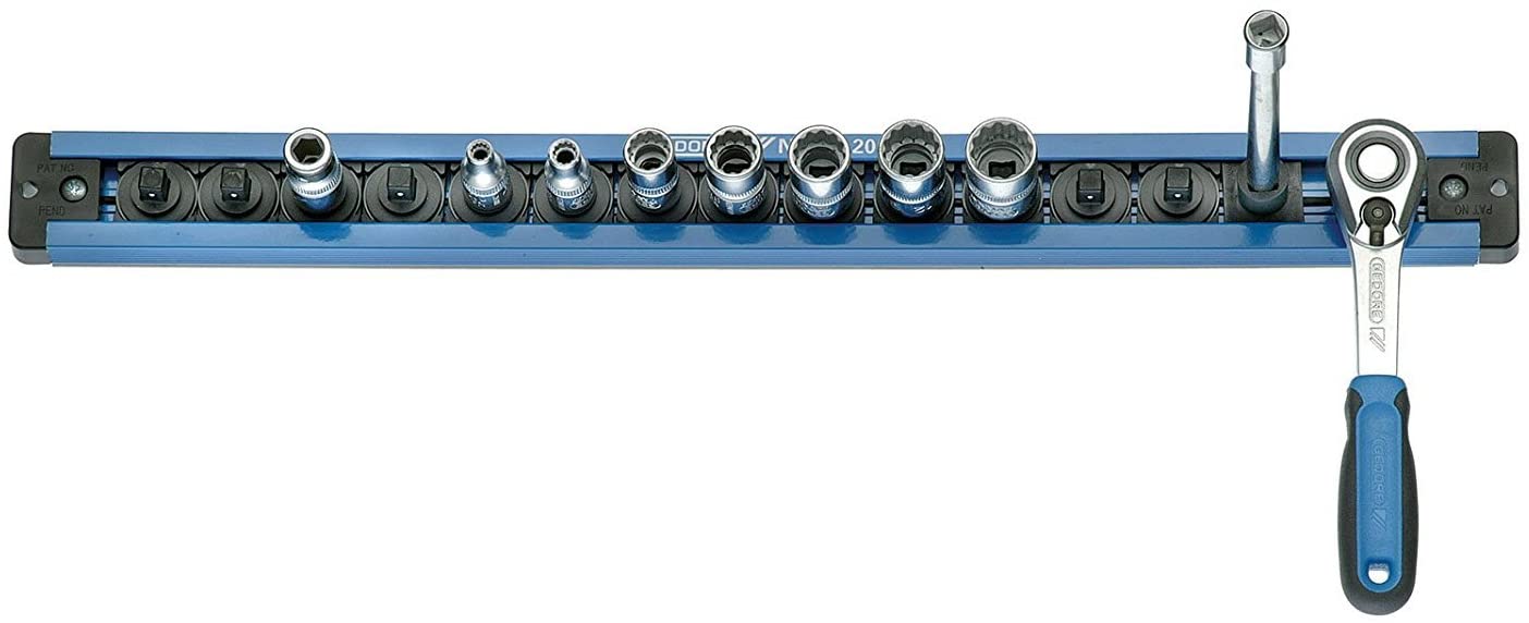 Gedore SL2013 380 mm Tool Holding Rail for 1/4 - Blue/Black (13-Piece) - Image 2