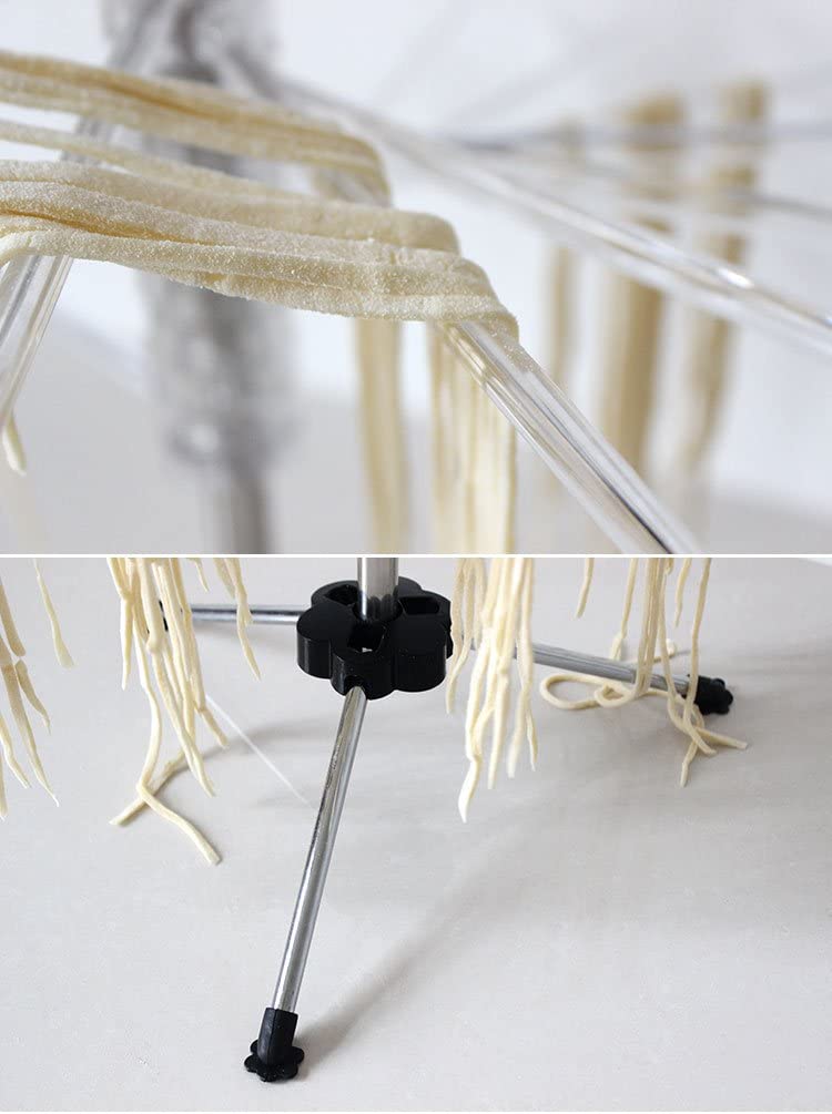 Tebery Foldable Pasta Drying Rack Noodle Dryer Stand for up to 2.5 kgs of Homemade Noodles, Spaghetti Dryer, Pasta Dryer - Image 2