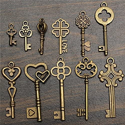 Zhichengbosi 11 PCS Vintage Skeleton Keys - Image 4