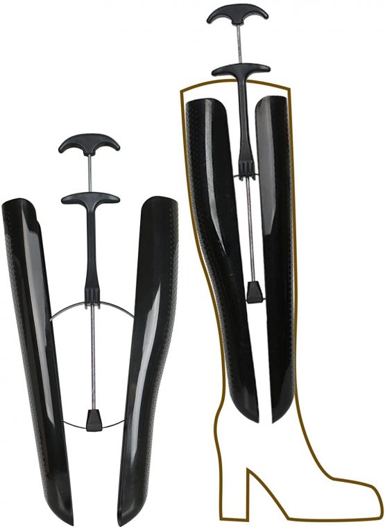Kaps Automatic Boot Shaper Tree, 37 cm 15 inch, Metal Springs Boot Trees, Black, 1 Pair, Prevent Creasing, Made In Europe - Image 2