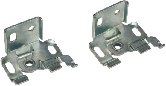 GARDINIA Bracket For Aluminium Blinds With 25 mm Top Rails, 2-Pack, Ceiling or Wall Installation, Installation Material Included, Metal, Galvanised