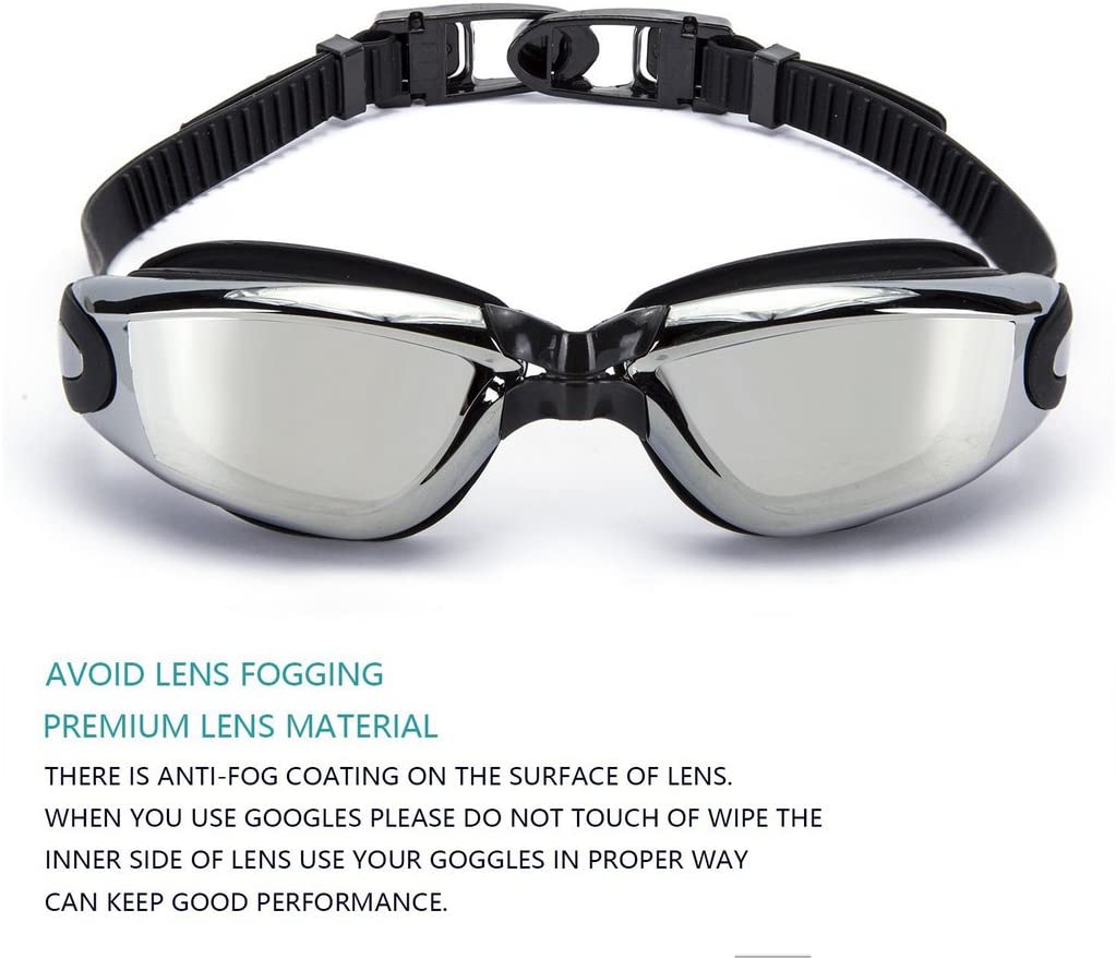 OYMI Swim Goggles No Leaking Silicone with Protection Case Adjustable for Men Women Youth Kids Unisex Triathlon Swim Glasses - Image 3